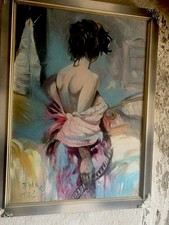 Ölgemälde Akt Erotik 1952 J