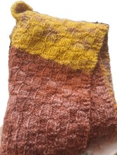 Transition Multicolorgarn Grobstrick Wolle Winterschal  Handgestrickt