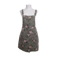 Divided by H&M, Latzkleid, Größe: 42, Grün, Baumwolle, Blumen, Denim, Damen -6mb