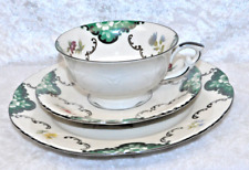 schöne altes 3 tlg. Kaffeegedeck  Blumenmuster - MITTERTEICH BAVARIA
