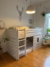 Hochbett - Alta Meubelen - Guter Zustand weiß - Kuschelecke 