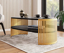 Couchtisch Tosian I oval Gold Beistelltisch Kaffeetische Design Sofatisch Tisch