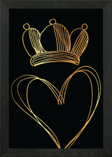 Gold Abstrakt Herz Linien