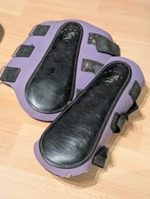 Möller Gamaschen V1 – lila/schwarz – Paar Beinschutz – gebraucht