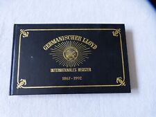 Germanischer Lloyd - Internationales Register Schiffe 1867 - 1992