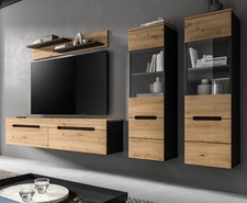 Wohnwand Schrankwand Eiche