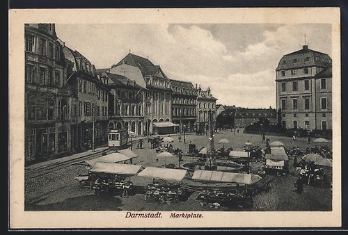 Darmstadt marktplatz mit - darmstadt,,
