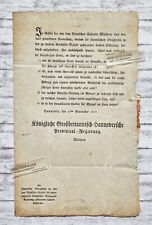 1817 Hannover Ernte Getreide Gattung Korn Provinzial Regierung Nieper Dokument