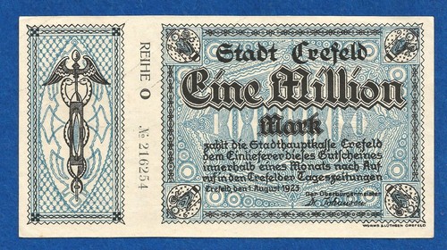 168 notgeld stadt crefeld 1 - stadt,