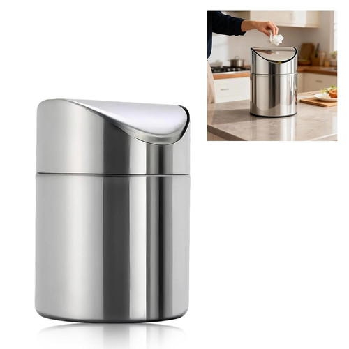 Mini edelstahl mülleimer mit - edelstahl,