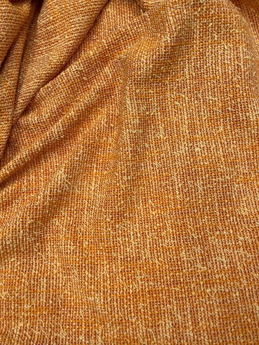 Gelber tweed boucle - boucle, stoff