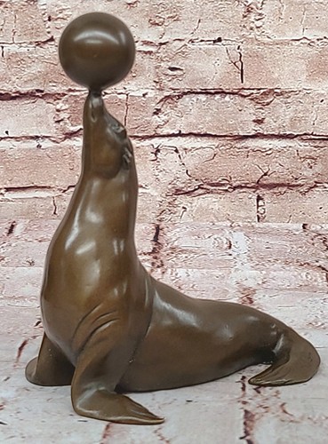 Bronze siegel statuen - siegel, stehend
