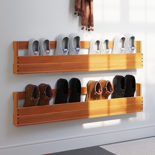 Wand schuhregal massivholz - wand,