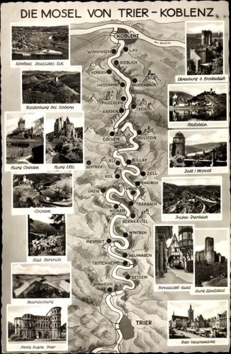Trier der mosel die - ak,