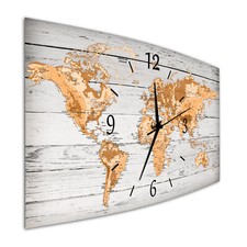 BM Wanduhr Funkwanduhr Funk Wanduhr 60 cm x 30 cm geräuschlos lautlos 9641-1SZa