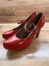 S. Oliver Damen Mary Jane High Heel Gr. 40 Rot Dirndlschuhe