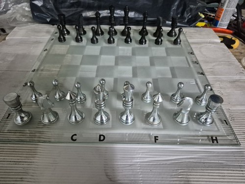 Glas schachspiel figuren - glas,