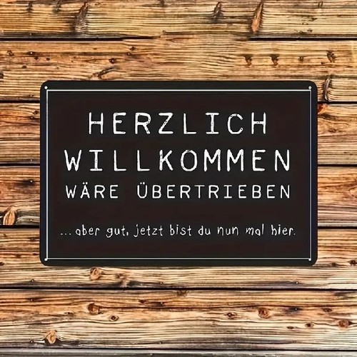 Blechschild herzlich - blechschild,