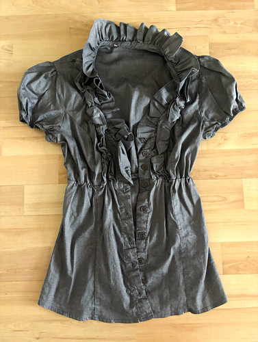 Edle damen bluse grau - bluse,