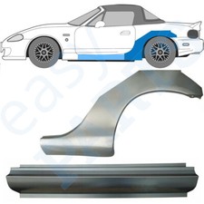 Für Mazda MX-5 NB 1998-2005 Hinten Kotflügel Reparaturblech + Schweller / Links