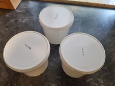 3 Eimer + Deckel weiß Kunststoff 1 L luft-wasserdicht Aufbewahrung Vorratsbehält