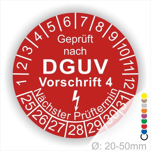 Geprüft nach dguv vorschrift - nach,