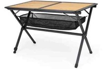 Berger Royal Alu-Bambus Rolltisch schwarz 110 x 70cm;; B-Ware