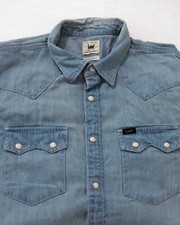 Lee Herren Jeans Hemd Größe M Regular Fit Western Style N053