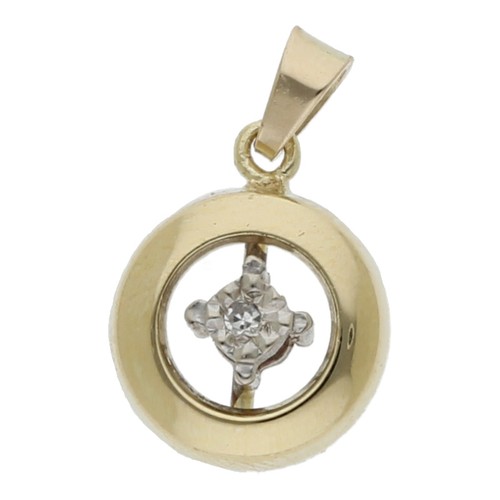 Diamant anhänger 585 - diamant, 14