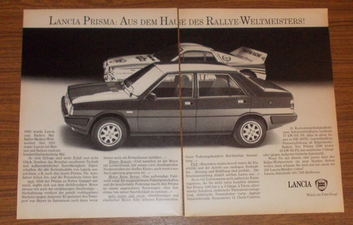 Seltene werbung lancia - lancia, prisma