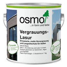 OSMO Vergrauungs-Lasur 0,75/2,5L div.Farben Holzschutzlasur Wetterlangzeitschutz