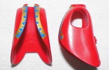 06028, 2x Mantel, Reitermantel, lange Jacke, rot, bedruckt