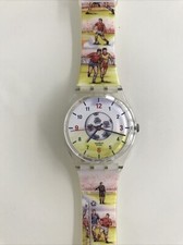 Swatch Gent special - Fußball Uhr 2002 What a Team -Kinder ungetragen