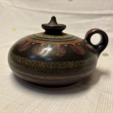 Steingut Braun Öllampe Kerzenständer Öl Natur Produkt Stromausfall Safe Feuer