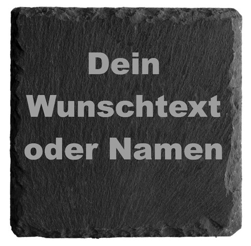 Schiefer untersetzer graviert - schiefer,