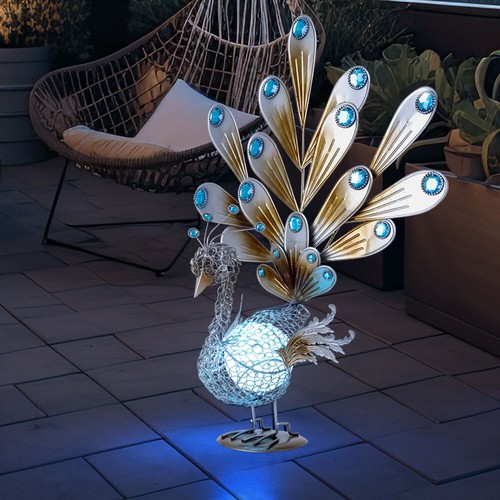 Deko pfau kupferfarbig - kupferfarbig, +