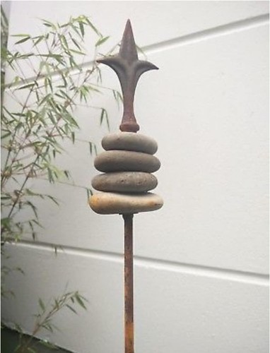 Edelrost gartenstecker herz - gartenstecker,