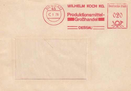 Dessau briefumschlag 1976 - dessau,,