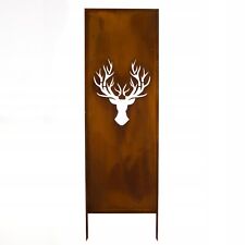 EDELROST SICHTSCHUTZ HIRSCH 160 x 50 CORTEN ROST ROSTTOR GARTEN DEKO WINDSCHUTZ