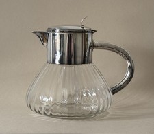 WMF Kalte Ente Krug Kanne Glas Versilbert Art Deco Karaffe Cold Pitcher 3.5l MCM