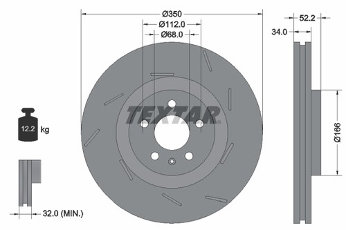 Textar 92319105 bremsscheibe - 92319105,