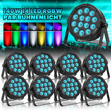 8x UKING RGBW 14 LED Par Strahler Scheinwerfer 140W DMX Party Wash Bühnenlicht