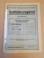 KFZ Brief Kraftfahrzeugbrief