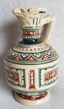 Gerz, seltene, Likörkanne Vogelkopf Schnaupe, Vogelfußgriff, um 1900, gemarkt