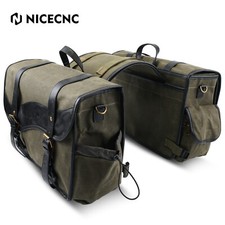 Retro Segeltuch Motorrad Seite