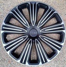 4 Alu-Design Radkappen 14 Zoll ROSSO schwarz/silber für Fiat 500