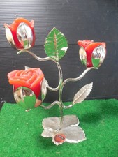 A) Kerzenständer QUIST W. Germany Kerzenhalter Rosenblätter 26 cm