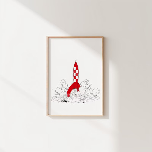 Tim und struppi poster rakete - tim,