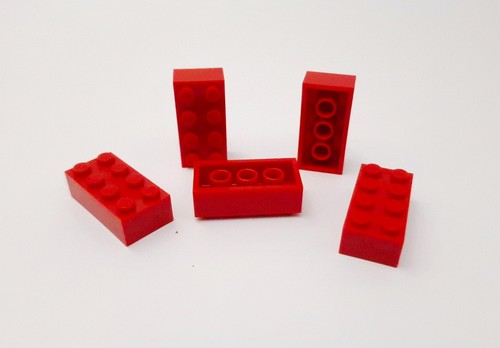 Lego 2x4 teststein rot basf - lego, v