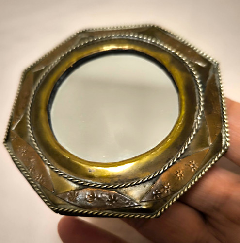 Achteckiger wandspiegel gold - wandspiegel,
